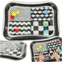 Mata wodna sensoryczna dmuchana dla niemowląt czarno-biała mix wzorów XXL 65x50 cm Mata wodna sensoryczna dmuchana dla niemowląt czarno-biała mix wzorów XXL 65x50 cm
