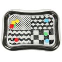Mata wodna sensoryczna dmuchana dla niemowląt czarno-biała mix wzorów XXL 65x50 cm Mata wodna sensoryczna dmuchana dla niemowląt czarno-biała mix wzorów XXL 65x50 cm