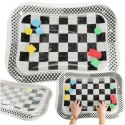 Mata wodna sensoryczna dmuchana dla niemowląt kontrastowa czarno-biała szachownica XXL 65x50 cm Mata wodna sensoryczna dmuchana dla niemowląt kontrastowa czarno-biała szachownica XXL 65x50 cm