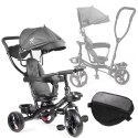 Rowerek trójkołowy Trike Fix Lite rower spacerówka 3w1 obracany 360 wolne koło szary Rowerek trójkołowy Trike Fix Lite rower spacerówka 3w1 obracany 360 wolne koło szary