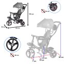Rowerek trójkołowy Trike Fix Lite rower spacerówka 3w1 obracany 360 wolne koło szary Rowerek trójkołowy Trike Fix Lite rower spacerówka 3w1 obracany 360 wolne koło szary