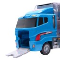 Transporter ciężarówka TIR wyrzutnia + metalowe auta policja Transporter ciężarówka TIR wyrzutnia + metalowe auta policja