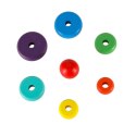 Wieża piramida piramidka drewniana do układania sorter kolorowy tęczowy 13cm Wieża piramida piramidka drewniana do układania sorter kolorowy tęczowy 13cm