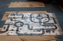 Mata do zabawy miasto ulica + znaki drogowe wodoodporna kremowa 130x100cm Mata do zabawy miasto ulica + znaki drogowe wodoodporna kremowa 130x100cm