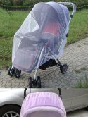 Moskitiera siatka na owady elastyczna na gumkę do wózka uniwersalna 140cm biała Moskitiera siatka na owady elastyczna na gumkę do wózka uniwersalna 140cm biała