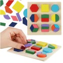 Układanka drewniana figury geometryczne nauka kształtów ułamków Układanka drewniana figury geometryczne nauka kształtów ułamków