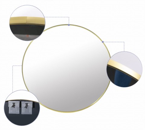 Lustro 70cm złota rama Lustro 70cm złota rama