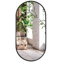 Lustro owalne 80x40cm czarna rama Lustro owalne 80x40cm czarna rama