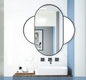 Lustro owalne 80x40cm czarna rama Lustro owalne 80x40cm czarna rama