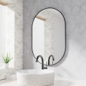 Lustro owalne 80x40cm czarna rama Lustro owalne 80x40cm czarna rama