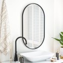 Lustro owalne 80x40cm czarna rama Lustro owalne 80x40cm czarna rama