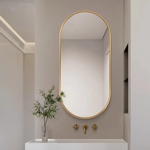 Lustro owalne 80x40cm złota rama Lustro owalne 80x40cm złota rama