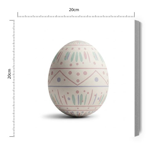 Obraz na płótnie Pisanka wielkanocna biała pastelowa obraz minimalistyczny Obraz na płótnie Pisanka wielkanocna biała pastelowa obraz minimalistyczny