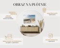 Obraz na płótnie Pisanka wielkanocna biała w paski obraz minimalistyczny Obraz na płótnie Pisanka wielkanocna biała w paski obraz minimalistyczny