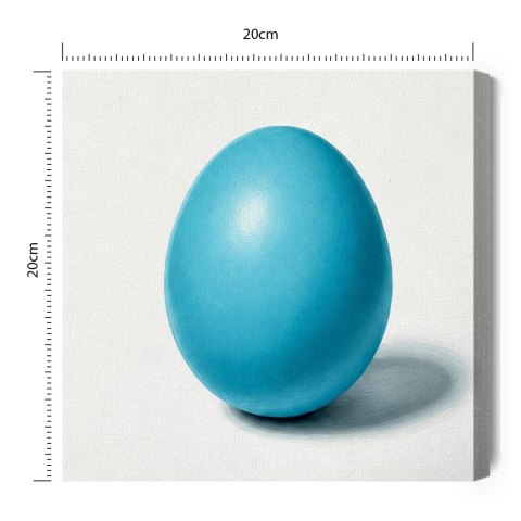 Obraz na płótnie Pisanka wielkanocna niebieska bez wzorów obraz minimalistyczny Obraz na płótnie Pisanka wielkanocna niebieska bez wzorów obraz minimalistyczny