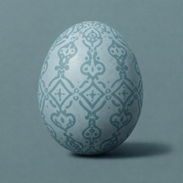 Obraz na płótnie Pisanka wielkanocna niebieska obraz minimalistyczny