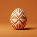 Obraz na płótnie Pisanka wielkanocna pomarańczowa na obraz minimalistyczny Obraz na płótnie Pisanka wielkanocna pomarańczowa na obraz minimalistyczny