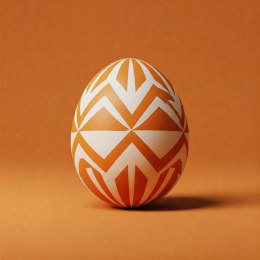 Obraz na płótnie Pisanka wielkanocna pomarańczowa na obraz minimalistyczny