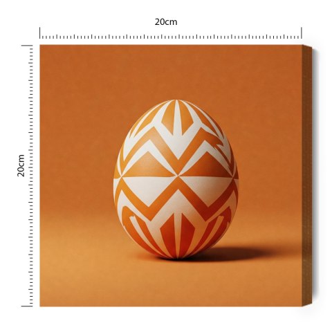 Obraz na płótnie Pisanka wielkanocna pomarańczowa na obraz minimalistyczny Obraz na płótnie Pisanka wielkanocna pomarańczowa na obraz minimalistyczny