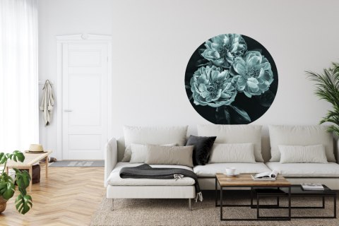 Fototapeta Okrągła Ciemne Kwiaty Fototapeta Okrągła Ciemne Kwiaty