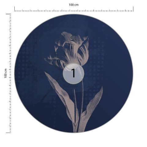 Fototapeta Okrągła Ciemne Rośliny Botaniczne I Fototapeta Okrągła Ciemne Rośliny Botaniczne I