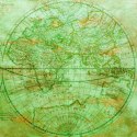 Fototapeta Okrągła Mappa Mundi Wschód Fototapeta Okrągła Mappa Mundi Wschód