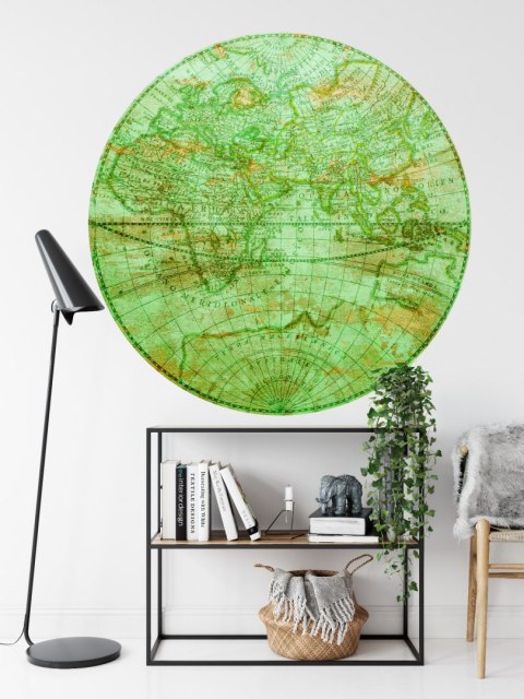 Fototapeta Okrągła Mappa Mundi Wschód Fototapeta Okrągła Mappa Mundi Wschód