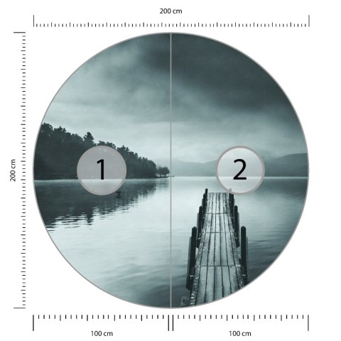 Fototapeta Okrągła Widok Na Jezioro Z Molo Pier Ii Autorstwa George'a Digalakisa Fototapeta Okrągła Widok Na Jezioro Z Molo Pier Ii Autorstwa George'a Digalakisa