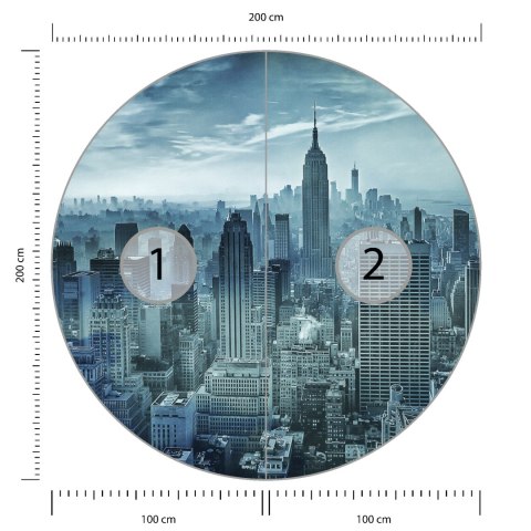 Fototapeta Okrągła Hazy Gotham Autorstwa Stefena Schilbe Fototapeta Okrągła Hazy Gotham Autorstwa Stefena Schilbe