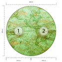 Fototapeta Okrągła Mappa Mundi Zachód
