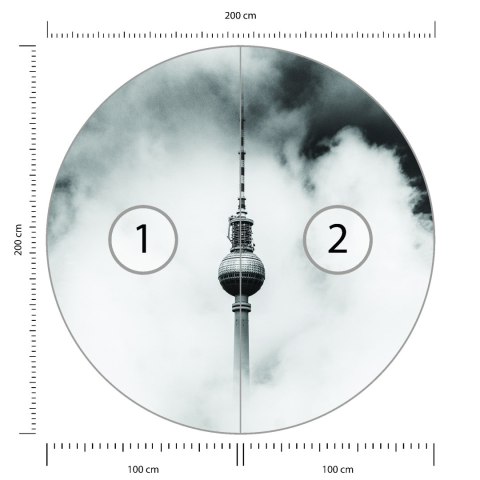 Fototapeta Okrągła Berlin Nad Chmurami Fototapeta Okrągła Berlin Nad Chmurami