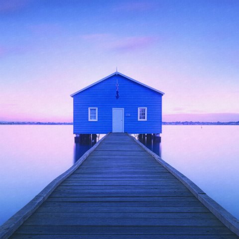 Fototapeta Okrągła Boathouse Autorstwa Richarda Vandewalle'a Fototapeta Okrągła Boathouse Autorstwa Richarda Vandewalle'a