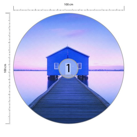 Fototapeta Okrągła Boathouse Autorstwa Richarda Vandewalle'a Fototapeta Okrągła Boathouse Autorstwa Richarda Vandewalle'a