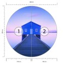 Fototapeta Okrągła Boathouse Autorstwa Richarda Vandewalle&#039;a