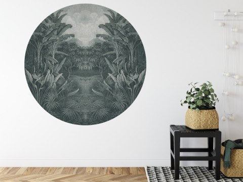 Fototapeta Okrągła Czarna Dżungla Fototapeta Okrągła Czarna Dżungla