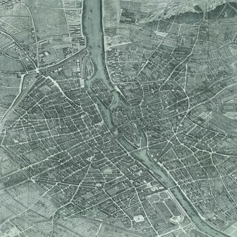 Fototapeta Okrągła Mapa Paryża Fototapeta Okrągła Mapa Paryża