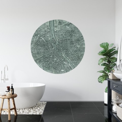 Fototapeta Okrągła Mapa Paryża Fototapeta Okrągła Mapa Paryża