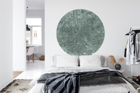 Fototapeta Okrągła Mapa Paryża Fototapeta Okrągła Mapa Paryża