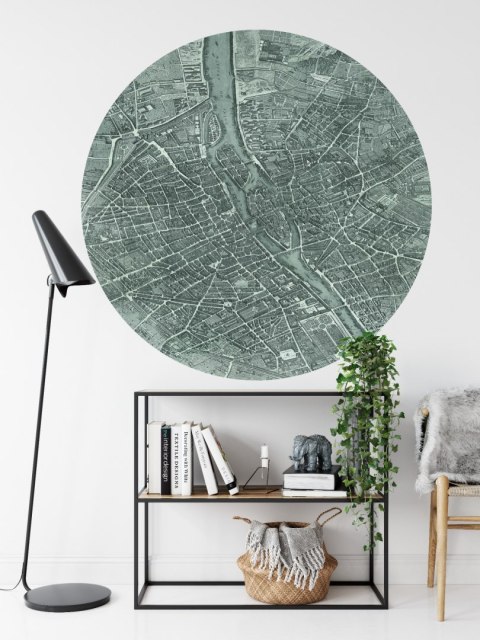 Fototapeta Okrągła Mapa Paryża Fototapeta Okrągła Mapa Paryża