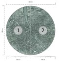 Fototapeta Okrągła Mapa Paryża