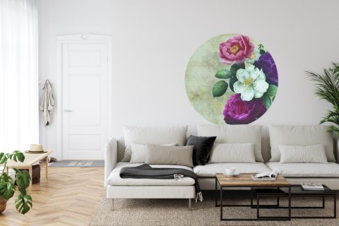 Fototapeta Okrągła Rycina Botaniczna W Stylu Vintage V Fototapeta Okrągła Rycina Botaniczna W Stylu Vintage V