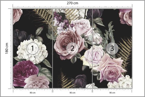 Fototapeta Kolorowe Róże W Stylu Vintage Fototapeta Kolorowe Róże W Stylu Vintage