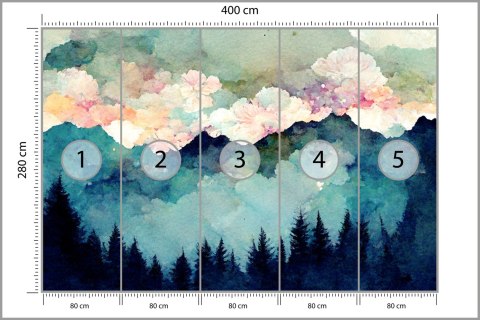 Fototapeta Las Świerkowy I Góry Fototapeta Las Świerkowy I Góry
