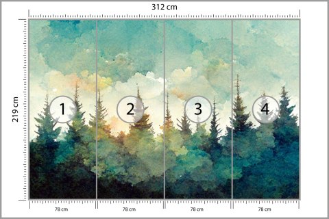 Fototapeta Las Świerkowy Fototapeta Las Świerkowy
