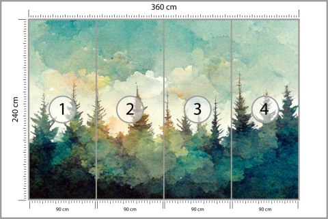 Fototapeta Las Świerkowy Fototapeta Las Świerkowy