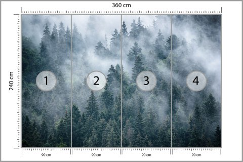 Fototapeta Mglisty Las W Górach Fototapeta Mglisty Las W Górach