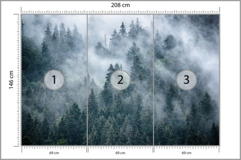 Fototapeta Mglisty Las W Górach Fototapeta Mglisty Las W Górach