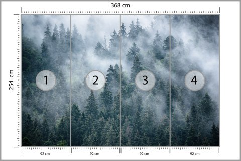 Fototapeta Mglisty Las W Górach Fototapeta Mglisty Las W Górach