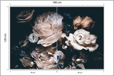 Fototapeta Piwonie W Ciemnej Odsłonie Fototapeta Piwonie W Ciemnej Odsłonie