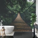 Fototapeta Wiszący Most W Lesie Fototapeta Wiszący Most W Lesie